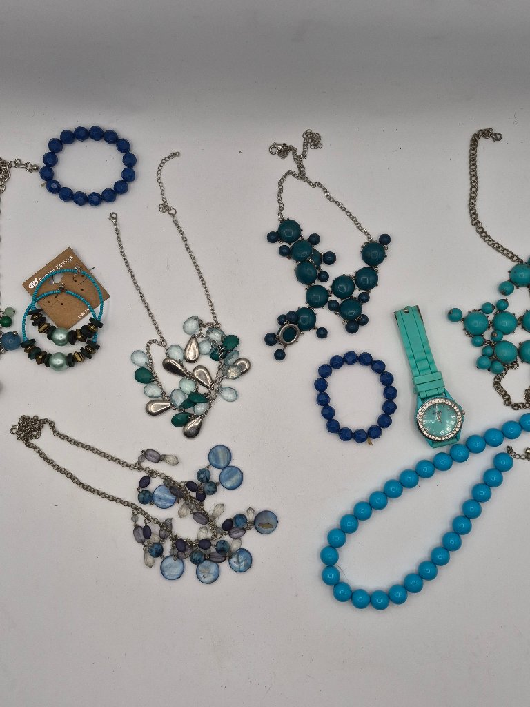 Assorted Jewelry Lot Mixed Styles Necklaces Bracelets Earrings  More
